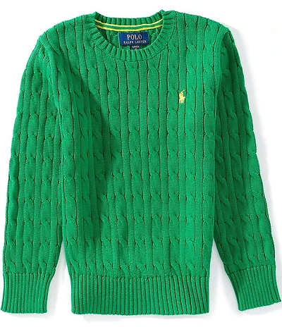 Polo Ralph Lauren Big Boys Long-Sleeve Cable-Knit Sweater