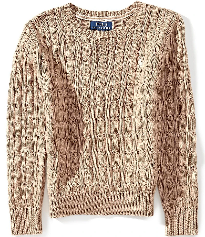 Polo Ralph Lauren Big Boys Long-Sleeve Cable-Knit Sweater
