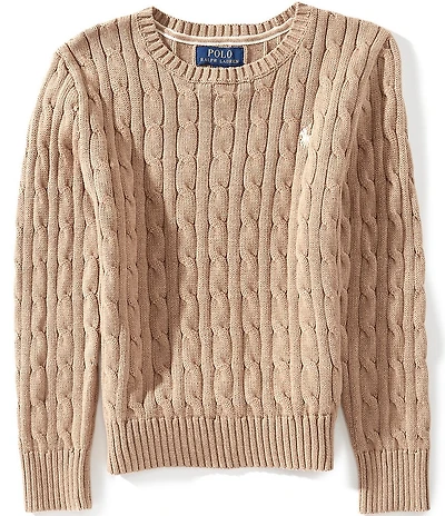 Polo Ralph Lauren Big Boys Long-Sleeve Cable-Knit Sweater