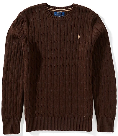 Polo Ralph Lauren Big Boys Long-Sleeve Cable-Knit Sweater