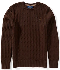 Polo Ralph Lauren Big Boys Long-Sleeve Cable-Knit Sweater
