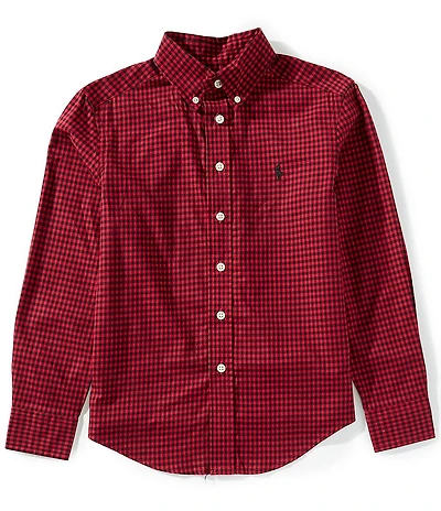Polo Ralph Lauren Big Boys Long-Sleeve Checked Twill Shirt