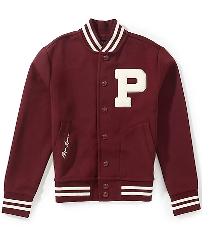 Polo Ralph Lauren Big Boys Long Sleeve Double Knit Letter Jacket