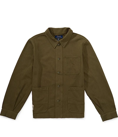 Polo Ralph Lauren Big Boys Long Sleeve Herringbone Utility Jacket