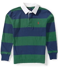 Polo Ralph Lauren Big Boys Long-Sleeve Iconic Bold Stripe Rugby Shirt