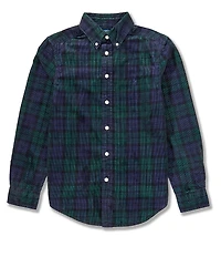Polo Ralph Lauren Big Boys Long-Sleeve Plaid Corduroy Shirt