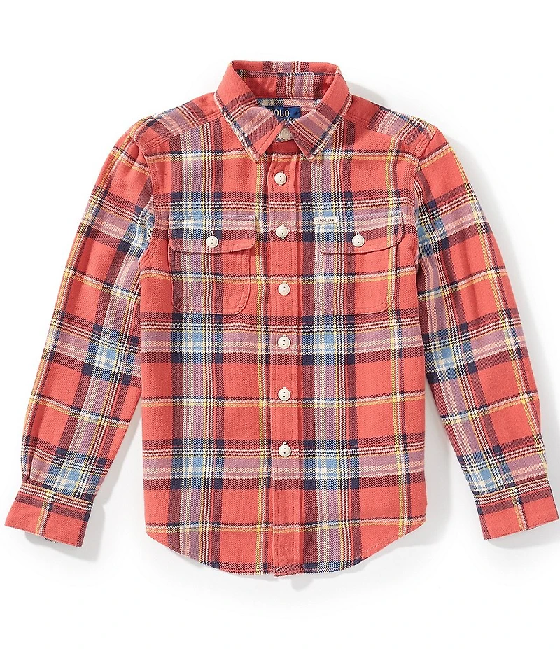 Polo Ralph Lauren Big Boys Long-Sleeve Plaid Flannel Workshirt