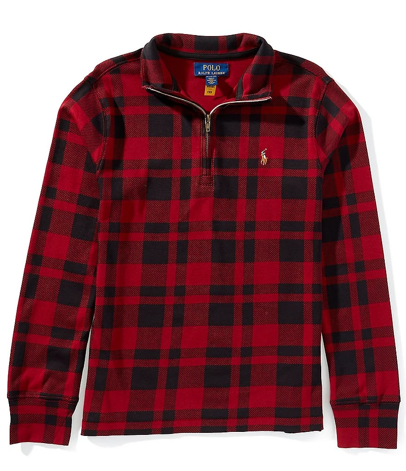 Polo Ralph Lauren Big Boys Long Sleeve Plaid Interlock Pullover