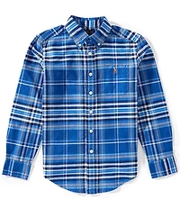Polo Ralph Lauren Big Boys Long-Sleeve Plaid Oxford Shirt