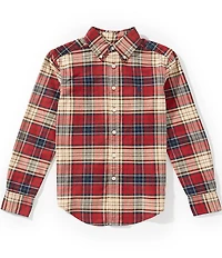Polo Ralph Lauren Big Boys Long-Sleeve Plaid Oxford Shirt