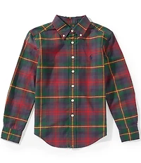 Polo Ralph Lauren Big Boys Long-Sleeve Plaid Oxford Shirt