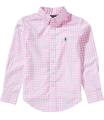 Polo Ralph Lauren Big Boys Long-Sleeve Plaid Poplin Shirt