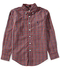 Polo Ralph Lauren Big Boys Long-Sleeve Plaid Poplin Shirt