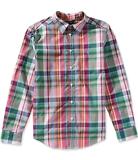 Polo Ralph Lauren Big Boys Long-Sleeve Plaid Poplin Shirt