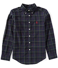 Polo Ralph Lauren Big Boys Long-Sleeve Plaid Poplin Shirt