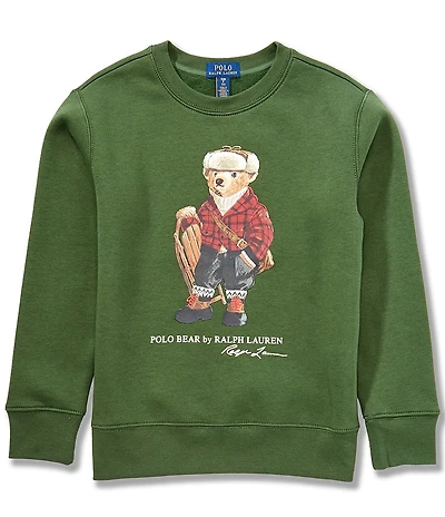 Polo Ralph Lauren Big Boys Long-Sleeve Polo Bear Fleece Sweatshirt