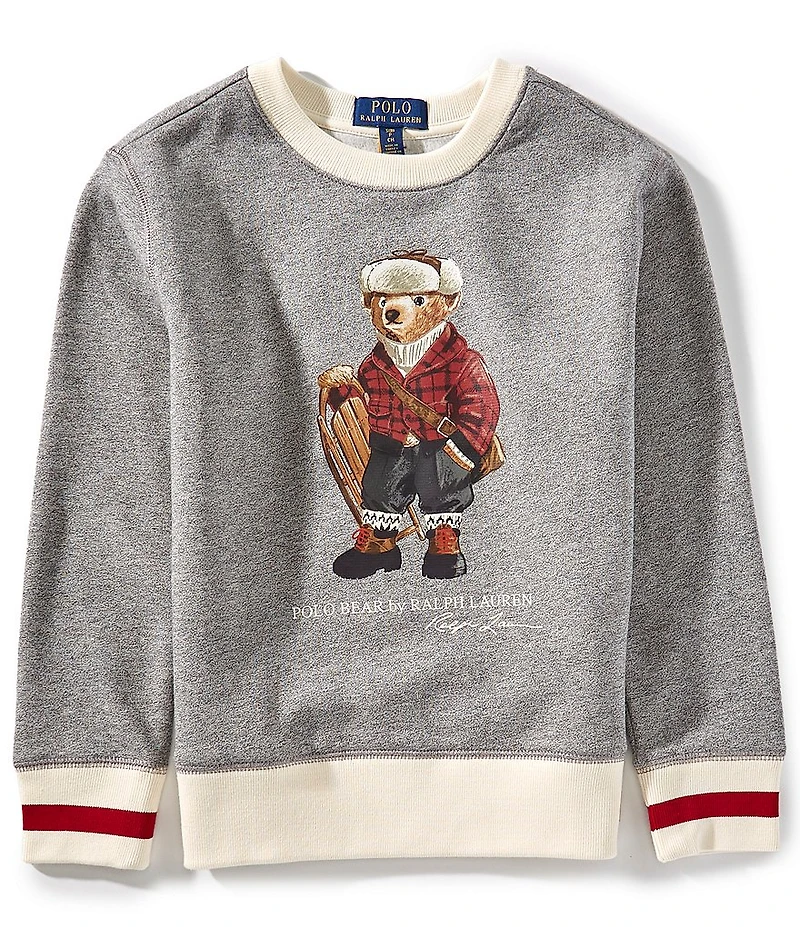 Polo Ralph Lauren Big Boys Long-Sleeve Polo Bear Fleece Sweatshirt