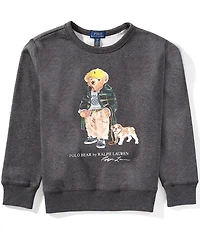 Polo Ralph Lauren Big Boys Long-Sleeve Polo Bear Heathered Fleece Sweatshirt