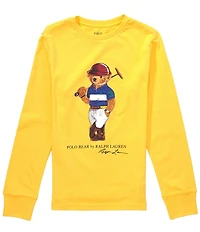Polo Ralph Lauren Big Boys Long-Sleeve Polo Bear Jersey T-Shirt