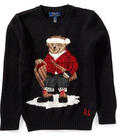 Polo Ralph Lauren Big Boys Long-Sleeve Polo Bear Sweater