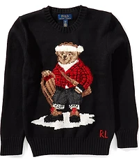 Polo Ralph Lauren Big Boys Long-Sleeve Polo Bear Sweater