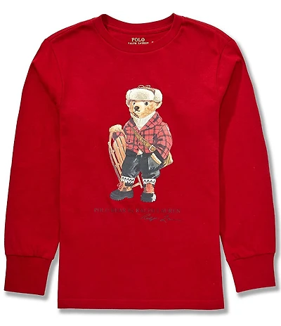 Polo Ralph Lauren Big Boys Long-Sleeve Polo Bear T-Shirt
