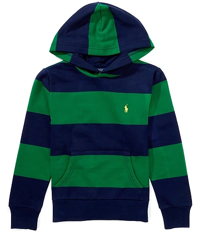 Polo Ralph Lauren Big Boys Long-Sleeve Rugby-Stripe Fleece Hoodie