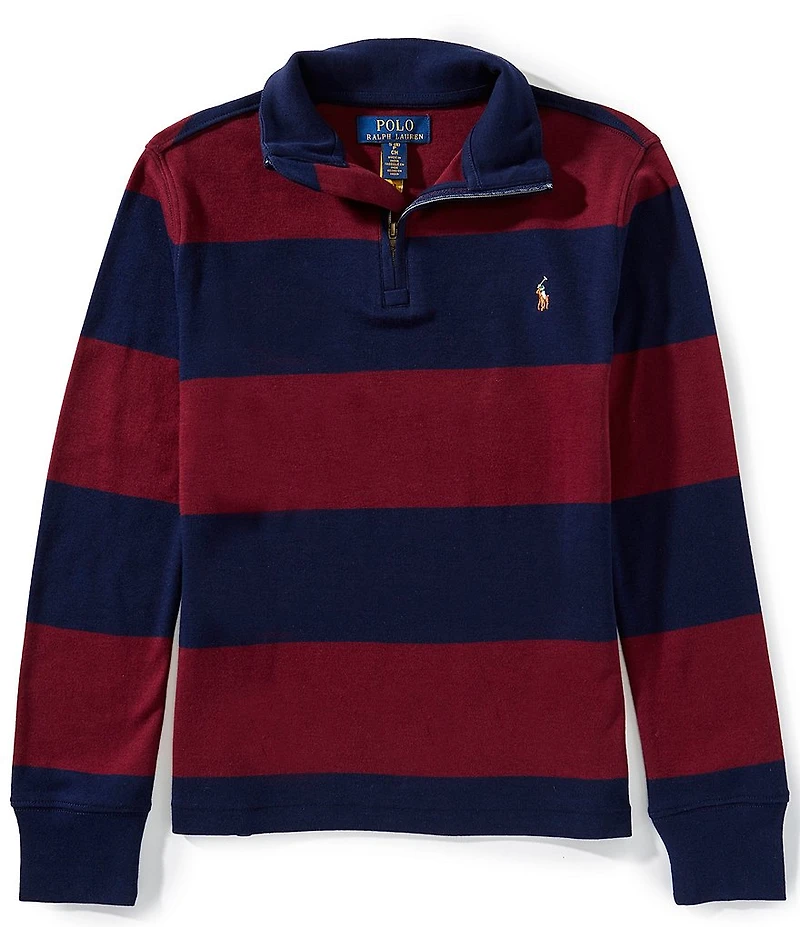 Polo Ralph Lauren Big Boys Long Sleeve Striped Interlock Pullover