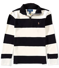 Polo Ralph Lauren Big Boys Long-Sleeve Striped Interlock Pullover