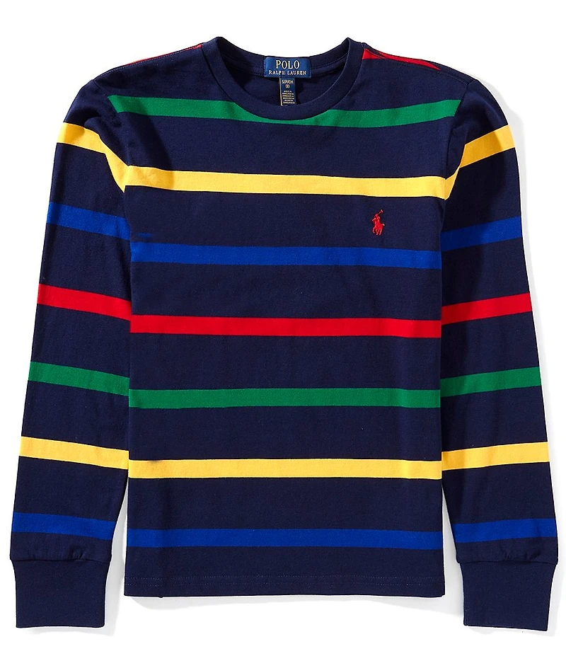 Polo Ralph Lauren Big Boys Long-Sleeve Striped Jersey T-Shirt