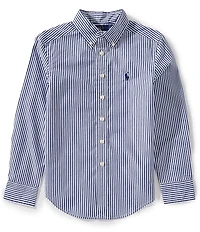 Polo Ralph Lauren Big Boys Long-Sleeve Striped Poplin Shirt