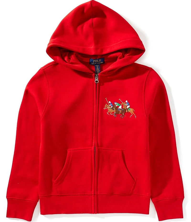 Polo Ralph Lauren Big Boys Long-Sleeve Triple-Pony Fleece Hooded Jacket