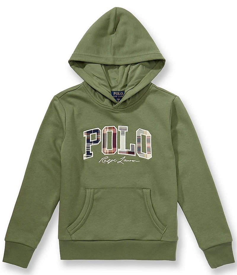 Polo Ralph Lauren Big Boys Madras Logo French Terry Hoodie