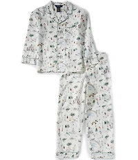 Polo Ralph Lauren Big Boys Riley Sheehey Art Printed Pajama Top & Matching Pajama Pant Set