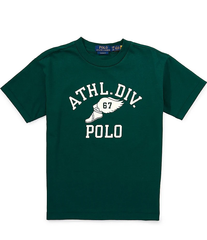 Polo Ralph Lauren Big Boys Short Sleeve Athletic Division Logo Jersey T-Shirt