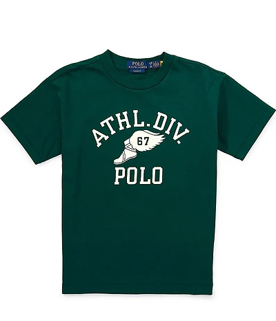 Polo Ralph Lauren Big Boys Short Sleeve Athletic Division Logo Jersey T-Shirt