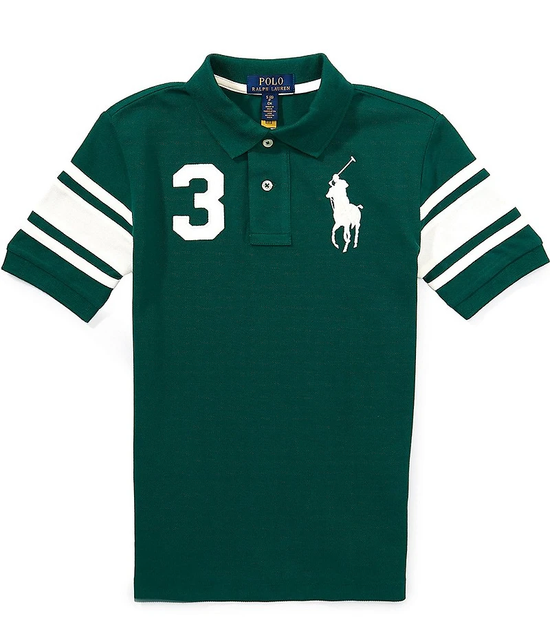 Polo Ralph Lauren Big Boys Short Sleeve Big Pony Cotton Mesh Polo Shirt