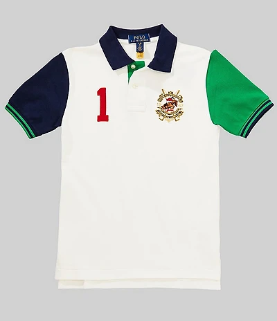 Polo Ralph Lauren Big Boys Short-Sleeve Color-Blocked Mesh Polo Shirt