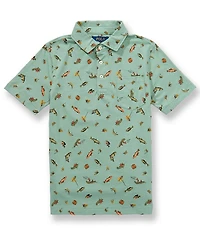 Polo Ralph Lauren Big Boys Short-Sleeve Fishing-Print Polo Shirt