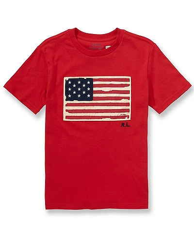 Polo Ralph Lauren Big Boys Short Sleeve Flag Jersey T-Shirt
