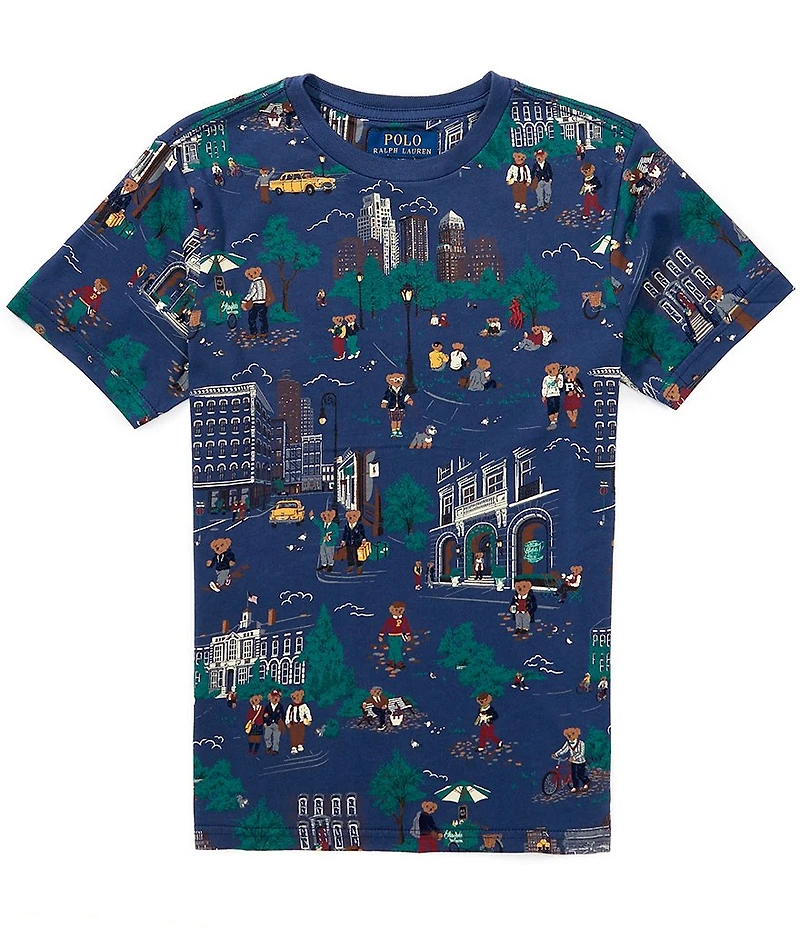 Polo Ralph Lauren Big Boys Short-Sleeve Polo Bear Jersey T-Shirt
