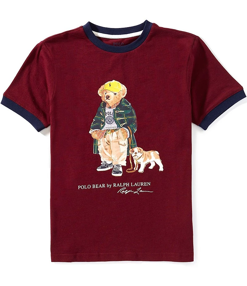 Polo Ralph Lauren Big Boys Short-Sleeve Polo Bear Ringer T-Shirt