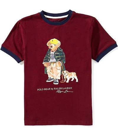 Polo Ralph Lauren Big Boys Short-Sleeve Polo Bear Ringer T-Shirt