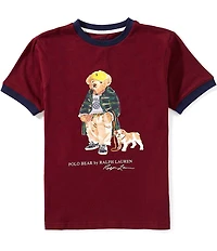 Polo Ralph Lauren Big Boys Short-Sleeve Polo Bear Ringer T-Shirt