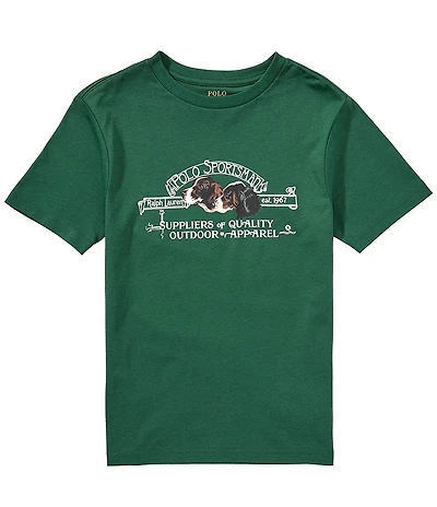 Polo Ralph Lauren Big Boys Short Sleeve Polo Sportsman Jersey T-Shirt