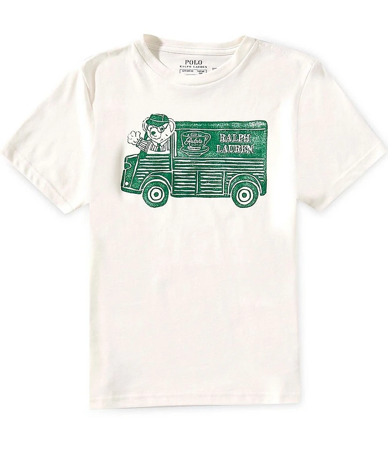 Polo Ralph Lauren Big Boys Short-Sleeve Ralph's Coffee Polo Bear T-Shirt