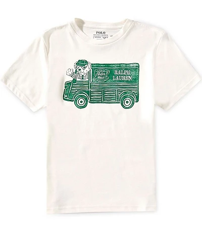 Polo Ralph Lauren Big Boys Short-Sleeve Ralph's Coffee Polo Bear T-Shirt