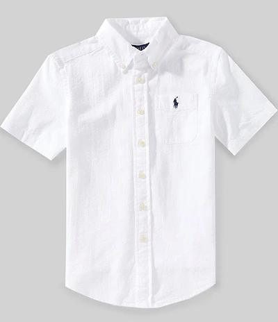 Polo Ralph Lauren Big Boys Short-Sleeve Seersucker Shirt