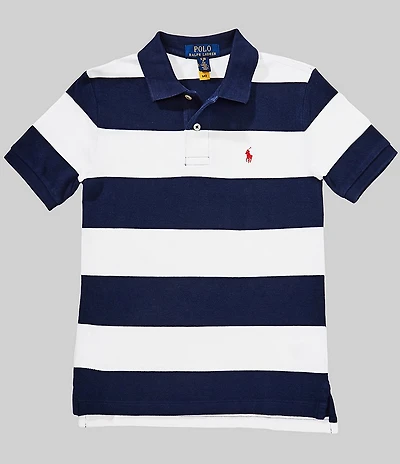 Polo Ralph Lauren Big Boys Short-Sleeve Striped Mesh Polo Shirt