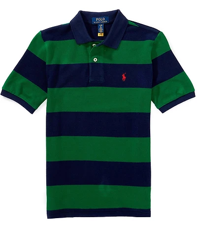 Polo Ralph Lauren Big Boys Short-Sleeve Striped Mesh Polo Shirt